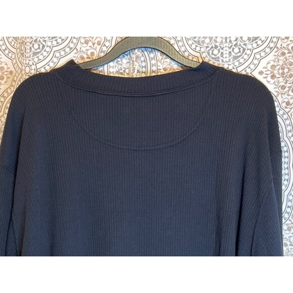 Lynx XXL Black Ribbed Long Sleeve Crew Neck Top - Picture 5 of 9